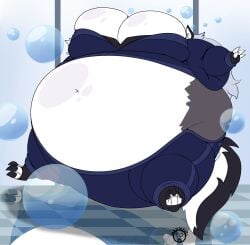 bbw big_ass big_breasts breasts bubble_butt cleavage female furry huge_ass huge_breasts inflation loona_(helluva_boss) mad_n_evil overweight tagme thick_thighs wide_hips