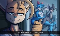 5:3 anal anal_sex anthro anthro_on_anthro anthro_penetrated anthro_penetrating anthro_penetrating_anthro blue_body blue_fur canid canine choker choker_only english_text erection fangs felid feline femboy fennec_fox fox fur genitals grey_body grey_fur group half-closed_eyes hi_res hybrid jay-r jay-r_(character) jewelry leo_(jay-r) lion looking_pleasured male male/male male_penetrated male_penetrating male_penetrating_male mammal narrowed_eyes necklace necklace_only nude on_bottom on_top open_mouth open_smile page_(jay-r) pantherine penetration penile penile_penetration penis penis_in_ass reverse_cowgirl_position sex smile smirk smug snapchat tan_body tan_fur teeth text trio true_fox white_body white_fur yellow_body yellow_fur