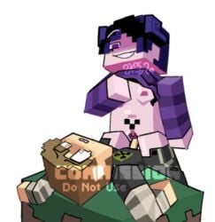 1boy 1girls cowgirl_position dominant_female dubious_consent female female_focus glasses jellybean_(mcyt) male malesub minecraft mourningsobs original original_character original_characters pngtuber sex teasing youtube youtuber youtuber_sona