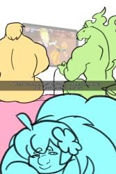 1girl2boys 2boys1girl after after_creampie after_sex anthro anthro_horse anthrofied anthropomorphic bbig_butt bbw bear big_dick big_hands big_male big_woman caption captioned chubby chubby_female colored_sketch curvy_figure dad_bod daddy daddy_dom daddy_kink dbz dckiq dragon_ball dragon_ball_z fat flower flower_in_hair game games hector_(dckiq) himbo horse_tail huge_ass huge_hands huge_man large_male large_muscles long_hair male muscular muscular_male nebula_(dckiq) non_human non_human_face pleased pleased_expression pleased_face plump round_nose selfie sketch tail tala_(dckiq) tall_male thicc thick_thighs threesome tooth_gap video_game video_games wip