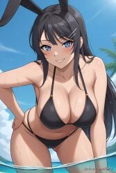 ai_generated aobuta beach bikini bunnygirl candid ecchi mai_sakurajima pinku pinku.ai pinkuai rascal sakurajima_mai seishun_buta_yarou_wa_bunny_girl_senpai_no_yume_wo_minai