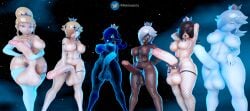 3d 6futas armpits beta_princess_rosalina big_balls big_breasts big_penis black_hair clone clones cocoalina commission cosmic_spirit crown dark-skinned_futanari dark_skin ebony fingerless_gloves fishnets futanari goth goth_futa gothalina grabbing_own_penis hair_ornament hair_over_eyes hair_over_one_eye light-skinned_futanari long_gloves look-alike_rosalina looking_at_viewer malteadota mario_(series) midriff nintendo nipple_piercing oc outer_space princess_rosalina space_background spiked_cock_ring super_mario_bros. super_mario_galaxy tagme tagme_(character) thick_thighs twitter_username void_rosalina voluptuous voluptuous_futanari white_hair