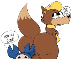 2024 2d 2d_(artwork) 2d_artwork anthro ass beret big_ass big_butt bottom_heavy breasts bubble_ass bubble_butt canid canine dat_ass dialog dialogue digital_art digital_drawing_(artwork) digital_media_(artwork) female french_text furry furry_female hanna-barbera itznotv jellystone_(hbo_max) large_ass large_thighs loopy_(loopy_de_loop) loopy_de_loop mostly_nude mostly_nude_female naked naked_female nude nude_female scarf smoking smoking_cigarette tagme_(character) thick thick_thighs warner_brothers wolf wolf_girl