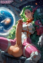 ai_generated big_breasts big_cock big_penis cum dickgirl djxcarline futanari huge_cock solo solo_futa space spaceship trap