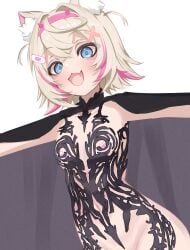 1girls bandaid bandaids_on_nipples breasts faae female hololive mococo_abyssgard skimpy tagme