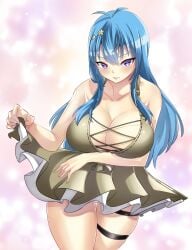 artist_request asamistuff blue_hair large_breasts long_hair virtual_youtuber