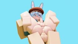 1femboy 2boys 3d 3d_model 3ntnsfw almost_naked anal anal_insertion anal_sex anal_sex balls blue_eyes blue_hair blush blush bunny_ears cum cum_in_ass cum_inside cumming cumming_together femboy femboysub full_nelson gay gay_sex lifting_partner light-skinned_male penis roblox robloxian