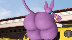 2025 3d anthro anthro_only ass ass_focus ass_view beerus big_ass big_butt bubble_ass bubble_butt butt_focus butt_view car dragon_ball dragon_ball_super dragon_ball_z felid feline felis fellatio garage gold_(metal) gold_armband gold_armlet gold_jewelry high_resolution highres house long_ears long_tail male male_only plump plump_ass plump_butt plump_thighs purple_body purple_skin roof skelefoxdesign sky tail thick thick_butt thick_thighs wide_ass wide_hips wide_thighs