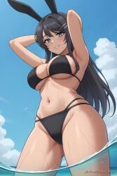 ai_generated aobuta beach bikini bunnygirl candid ecchi mai_sakurajima pinku pinku.ai pinkuai rascal sakurajima_mai seishun_buta_yarou_wa_bunny_girl_senpai_no_yume_wo_minai