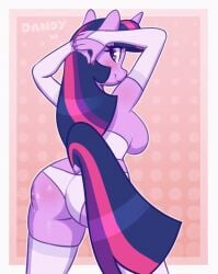 animated anthro big_ass big_breasts blushing_at_viewer dancing looking_at_viewer twilight_sparkle_(mlp) white_clothing