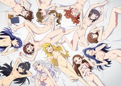 6+girls absurdres akizuki_ritsuko amami_haruka blush breasts cool_&_sexy_(idolmaster) everyone female flat_chest futami_ami futami_mami ganaha_hibiki glasses hagiwara_yukiho highres hoshii_miki idolmaster innie_pussy kikuchi_makoto kisaragi_chihaya long_hair minase_iori miura_azusa multiple_girls nipples nishigori_atsushi nude nude_filter photoshop pussy shijou_takane short_hair small_breasts tagme takatsuki_yayoi uncensored