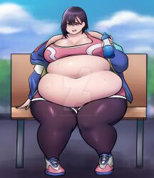 bbw belly_overhang big_belly big_female blush chubby chubby_female embarrassed energy_drink exhausted fat fat_ass fat_female fat_fetish fat_girl fat_rolls fat_woman fatty large_female mikazuki_shizuka obese obese_female overweight overweight_female pig plump pork_chop sweat sweating thiccydonut thick_thighs tubby weight_gain zom_100:_zombie_ni_naru_made_ni_shitai_100_no_koto