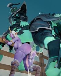 3d centaur cock_ring cockring excessive_cum futanari gr00vyferret hecarim horsecock horsecock_futanari horsecock_on_humanoid league_of_legends league_of_legends:_wild_rift soraka taur