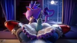 16:9 4k 5_toes absurd_res anthro bed bedroom blaze_the_cat blush bodily_fluids claws cum cum_on_feet duo eulipotyphlan feet female first_person_view foot_fetish foot_play footjob furniture genital_fluids genitals hi_res looking_at_viewer looking_back male male/female mammal milkmeister3d penis sega sex soles sonic_the_hedgehog sonic_the_hedgehog_(series) sonic_the_werehog sonic_unleashed toe_claws toes werecreature wereeulipotyphlan werehog widescreen