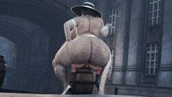 1boy 1girls 3d alcina_dimitrescu ass back_view cellulite chubby chubby_female female female_on_top giantess gigantic_ass gigantic_breasts huge_ass huge_breasts male male/female overweight overweight_female pervertmuffinmajima resident_evil sex sideboob