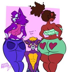 1boy 2girls big_ass big_breasts breasts bubble_butt female furry huge_ass huge_breasts tagme thick_thighs wide_hips yurisylentra