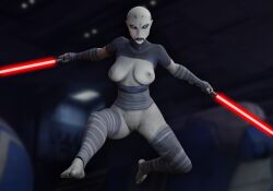 3d asajj_ventress blender breasts female highres jump solo star_wars