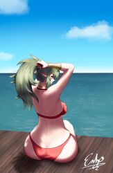 588arch alternate_costume bikini female female_focus fire_emblem fire_emblem_awakening fire_emblem_heroes green_eyes green_hair large_ass looking_back medium_breasts nintendo official_alternate_costume ponytail red_bikini red_swimsuit swimsuit tiki_(adult)_(fire_emblem) tiki_(adult)_(summer)_(fire_emblem) tiki_(fire_emblem)