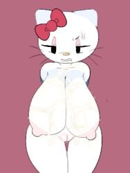 angry big_breasts bow cum hair_ornament headgear hello_kitty hello_kitty_(character) hello_kitty_(series) kitty_white pussy sanrio savagensfw