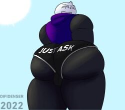 1boy balls balls_under_clothes ballsack big_ass big_butt butt clothed clothed_male difi_(difidenser) difidenser fat_ass gay gay_male hoodie male male_only sleeveless sleeveless_hoodie softcore testicle_bulge testicles testicles_under_clothes toony toony_face underwear