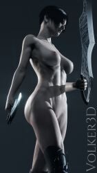 1girls 3d ass bare_arms bare_ass bare_breasts bare_shoulders bare_thighs black_hair breasts dommy_mommy fanart fit fit_female legs navel nipples nude pinup posing prince_of_persia prince_of_persia_warrior_within shahdee sideboob solo solo_female standing sword tagme thighs toned toned_arms toned_belly toned_body toned_female toned_legs toned_stomach underboob volker3d