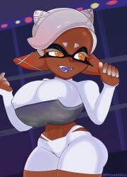 1girls alternate_costume big_ass big_breasts clothed deep_cut_(splatoon) female female_only fromariels frye_(grand_festival) frye_(splatoon) grand_festival_(splatfest) grand_festival_outfits huge_ass huge_breasts nintendo nipples_visible_through_clothing no_bra official_alternate_costume public public_exposure splatfest splatoon splatoon_3 team_future_(splatfest)