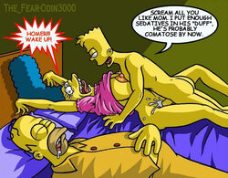 1girls 2boys age_difference alternate_breast_size areola bart_simpson blue_hair breasts cheating crying cum cum_inside drooling drugged erect_nipples female forced half-closed_eyes homer_simpson huge_areolae huge_breasts huge_nipples human husband incest long_hair male marge_simpson milf mother mother_and_son netorare nipples odin3000 perky_breasts rape screaming sleeping son straight tears the_fear the_simpsons tongue_out vaginal_penetration wide_eyed