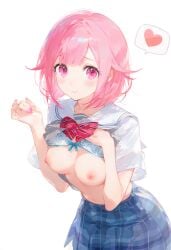 1girls ai_generated areola areolae belly belly_button big_breasts blush bra breasts breasts_out clothed clothing female female_focus female_only high_resolution highres looking_at_viewer naked navel nipples ootori_emu partially_clothed partially_clothed_female partially_nude partially_undressed pink_eyes pink_hair pov project_sekai school school_uniform schoolgirl solo solo_female solo_focus tits_out tummy underwear uniform