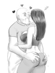 angry annoyed ass_grab big_breasts big_butt big_lips fondling forced forced_kiss groping kissing kissing making_out old_man older_male older_male_younger_female plunger_kiss questionable_consent ugly_bastard ugly_man unwanted unwanted_kiss younger_female