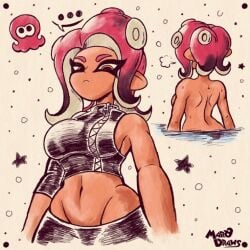 1girls agent_8_(splatoon) breasts completely_nude completely_nude_female female female_only looking_at_viewer marodraws naked naked_female navel nintendo nude nude_female octoling octoling_girl short_hair solo solo_female solo_focus splatoon splatoon_(series) splatoon_2 splatoon_2:_octo_expansion tentacle tentacle_hair