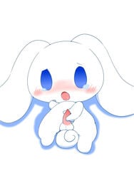 balls blush canine cinnamon_(cinnamoroll) cinnamoroll cinnamoroll_(series) drooling furry113 looking_at_viewer male male_only mammal masturbation nude open_mouth penis saliva sanrio solo tears