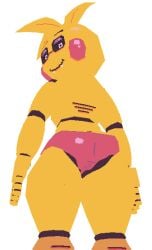 3d_(artwork) animatronic ass ass_focus back_view female female_focus five_nights_at_freddy's five_nights_at_freddy's_2 looking_back low_poly panties potatodoodles smiling toy_chica_(fnaf) toy_chica_(love_taste) transparent_background