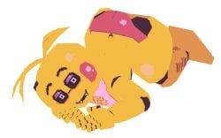 3d animatronic ass_up female female_focus five_nights_at_freddy's five_nights_at_freddy's_2 laying_down low_poly panties potatodoodles ps1_artstyle solo toy_chica_(fnaf) toy_chica_(love_taste) transparent_background