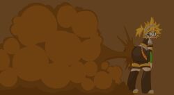 1boy 1boys 1femboy 1male alternate_version_at_source arched_back ass ass_bigger_than_head ass_focus avile4v113 bending_forward bending_over bent_legs bent_over big_ass big_butt big_fart blue_eyes brown_fart brown_fart_cloud brown_gas brown_gas_cloud butt_bigger_than_head butt_focus embarrassed embarrassed_male fart fart_cloud fart_everywhere fart_fetish farting femboy femboy_only kagamine_len large_ass large_butt looking_back male_fart male_only more_at_source part_of_a_set presenting_ass presenting_butt presenting_hindquarters self_upload simple_background solo solo_femboy solo_male surprised surprised_expression vocaloid white_background yellow_hair