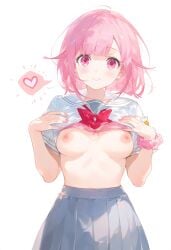 1girls ai_generated areola areolae belly belly_button big_breasts blush bra breasts breasts_out clothed clothing female female_focus female_only high_resolution highres looking_at_viewer naked navel nipples ootori_emu partially_clothed partially_clothed_female partially_nude partially_undressed pink_eyes pink_hair pov project_sekai school school_uniform schoolgirl solo solo_female solo_focus tits_out tummy underwear uniform