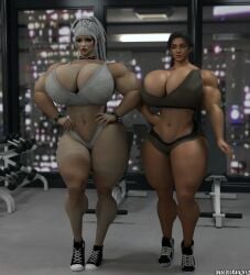 2girls 3d big_ass big_breasts breasts breasts_bigger_than_head bust busty chest curvaceous curvy curvy_figure endlessrain0110 enormous_breasts female female_focus giant_breasts giantess gigantic_breasts hips hourglass_figure huge_ass huge_breasts human hyper_breasts large_ass large_breasts legs light-skinned_female light_skin luna_(endlessrain0110) massive_breasts mature mature_female mila_(endlessrain0110) mini_giantess original original_character original_characters round_ass round_breasts thick thick_hips thick_legs thick_thighs thighs voluptuous voluptuous_female waist wide_ass wide_hips wide_thighs