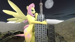 3d animal_genitalia anthro anthrofied balls big_balls breasts cutie_mark equine fluttershy_(mlp) friendship_is_magic futanari gmodpon-e horse hyper intersex macro mammal my_little_pony pegasus penis pony source_filmmaker straight_hair wings