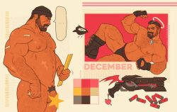 1boy 2026 abdomen abs balls bara barazoku beard biceps black_boots black_clothing black_footwear black_gloves black_hair black_handwear black_hat black_headwear black_underwear blizzard_entertainment boots clothed clothing facial_hair fingerless_gloves flexing_bicep footwear gabriel_reyes gloves hairy_chest hairy_legs handwear hat hat_only headwear human mostly_nude moustache muscular muscular_human muscular_male nude on_side overwatch pecs pectorals penis reaper shotgun shotgun_shell shotgun_shells standing star ventiskull