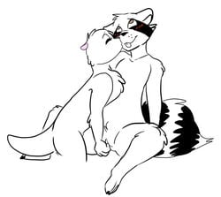 anthro blush dontbeazombie female fingering guardians_of_the_galaxy lylla mammal marvel mustelid otter pussy raccoon rocket_raccoon tongue tongue_out