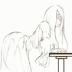 1girls 2d animated ass big_ass big_breasts big_butt black_and_white breasts bubble_ass bubble_butt dress dress_lift female female_only ghost ghost_girl huge_ass huge_breasts huge_butt looking_back loop mavrix ringu sadako_yamamura small_waist solo solo_female the_ring throwing_it_back twerk twerking twerking_position yamamura_sadako