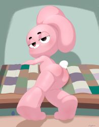 1girls anais_watterson anthro anthro_female anthro_only anthro_solo ass bed blush blushing brown_eyes cartoon_network completely_naked completely_naked_anthro completely_naked_female completely_nude completely_nude_anthro completely_nude_female cotton_tail cub easter easter_egg egg eyebrows eyelashes fajikiwi female female_cub female_only fur furry furry_female furry_only hi_res lagomorph looking_at_viewer mammal naked naked_anthro naked_female nude nude_anthro nude_female pink_body pink_fur presenting pussy rabbit rabbit_girl rabbit_tail solo solo_anthro solo_female tail the_amazing_world_of_gumball worm's-eye_view young young_anthro young_female