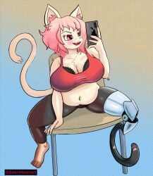 bbw big_breasts breasts capri cleavage female furry huge_breasts overweight salemrevenant tagme thick_thighs wide_hips