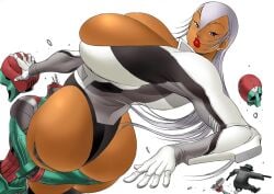 1girls arms_around_legs asian asian_female ass big_ass big_breasts bimbo bimbo_body bimbo_lips breasts busty cleavage dark-skinned_female dark_skin decapitation digital_drawing_(artwork) digital_media_(artwork) eiden escaping exposed_breasts exposed_nipples eyebrows eyelashes eyes female gg_quatre gigantic_breasts gri_gri grinis_quatre_gricom hair hands hips huge_breasts human hyper hyper_breasts large_breasts larger_female legs lips long_hair massive_breasts mature mature_female one_eye_closed purple_eyes running_away thick thick_legs thick_lips thick_thighs thighs torn_head upper_body voluptuous white_hair wide_hips wires