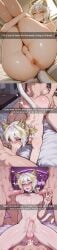 3koma ai_generated ass asshole big_ass blowjob bukkake cat_ears cat_tail catboy cheating cheating_boyfriend cum cum_in_ass cum_in_mouth cum_on_body degradation femboy gangbang group_sex mindbreak mr_chicken_nuggets_(vtuber) peace_sign showing_off spitroast spitroasting