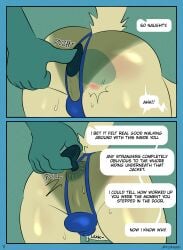anal anal_sex anal_tugging anthro ass bent_over bodily_fluids bulge buttplug buttplug_in_ass buttplug_insertion canid canine canis comic dialogue domestic_cat duo english_text felid feline felis fur gay gay_male genital_fluids glistening glistening_butt hi_res humanoid_hands leaking_precum male male/male mammal mazmaven object_in_ass penetration plug_(sex_toy) plug_insertion precum prostate prostate_with_heart raised_tail sex_toy sex_toy_in_ass sex_toy_insertion speech_bubble sweat sweaty_butt tail talking_to_another text wolf yaoi yellow_body yellow_fur