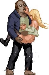 age_difference animated animated_image animated_png apocalypse ass ass_grab ass_grab_from_front bald black_boots black_thighhighs blonde-haired_female blonde_female blonde_hair blue_eyes brown_hair carrying carrying_partner dark-skinned_male dark_skin fat_cock fat_male fit fit_female game_over game_over_rape grabbing_ass hand_on_face homeless larger_male lifting light-skinned_female light_skin monster monster_on_female older_male older_male_and_younger_female panties_removed parasite_in_city pixel_(artwork) pixel_animation pixel_art pixel_factory pixelated raped_by_enemy raped_female resisting resisting_rape ripped_clothing ripped_stockings size_difference stripped topwear vaginal_penetration vaginal_rape video_game video_game_character video_games white_eyes zombie