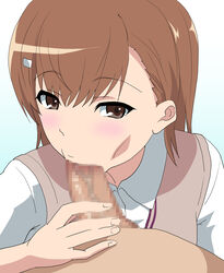 censored fellatio misaka_mikoto nanadou oral to_aru_kagaku_no_railgun to_aru_majutsu_no_index