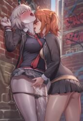 fujimaru ritsuka (female) from ahe gao by nokani