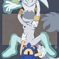 1girls 2boys bubble deepthroat erect_nipples from_above gloves grabbing_breasts holding_legs holding_waist innotsu juicy_pussy nipples ok_sign penetration penis pulling_tail pussy saliva sega silver_the_hedgehog sonic_(series) sonic_the_hedgehog sonic_the_hedgehog_(comics) sonic_the_hedgehog_(idw) sonic_the_hedgehog_(series) spitroast tail tangle_the_lemur telekinesis threesome veiny_penis