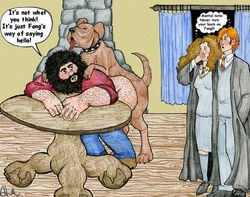 anal cute_fang dog doggy_style hagrid hairy_ass harry_potter hermione_granger ron_weasley sex yaoi zoophilia